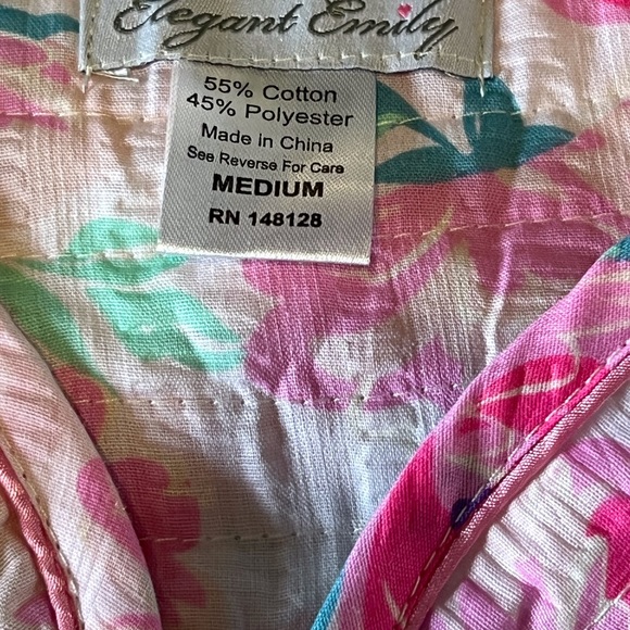 SELLING ELEGANT EMILY NIGHTGOWN SIZE MEDIUM FLORAL COLOR BNWT SHORT SLEEVE - Picture 7 of 12